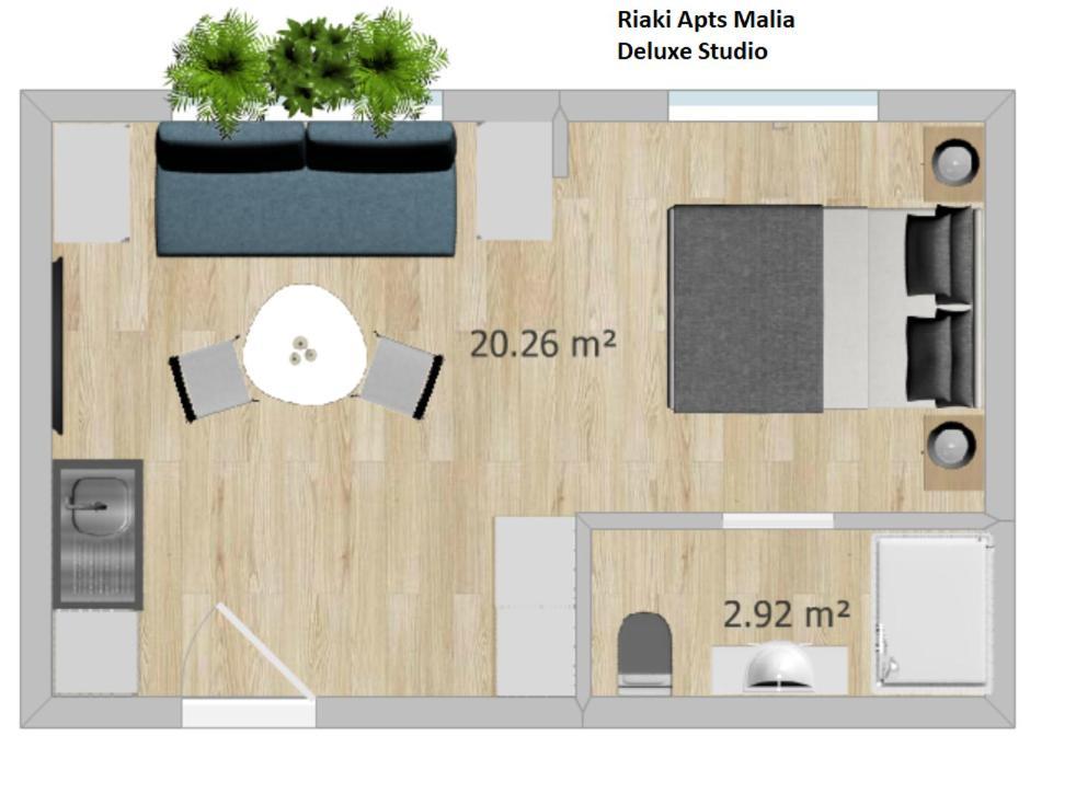 Riaki Apts Malia Esterno foto